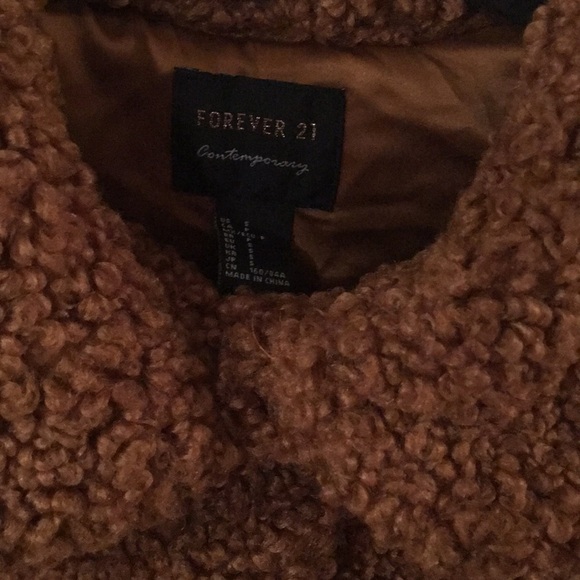 Forever 21 Contemporary Fluffy Teddy Bear Jacket - Picture 2 of 5